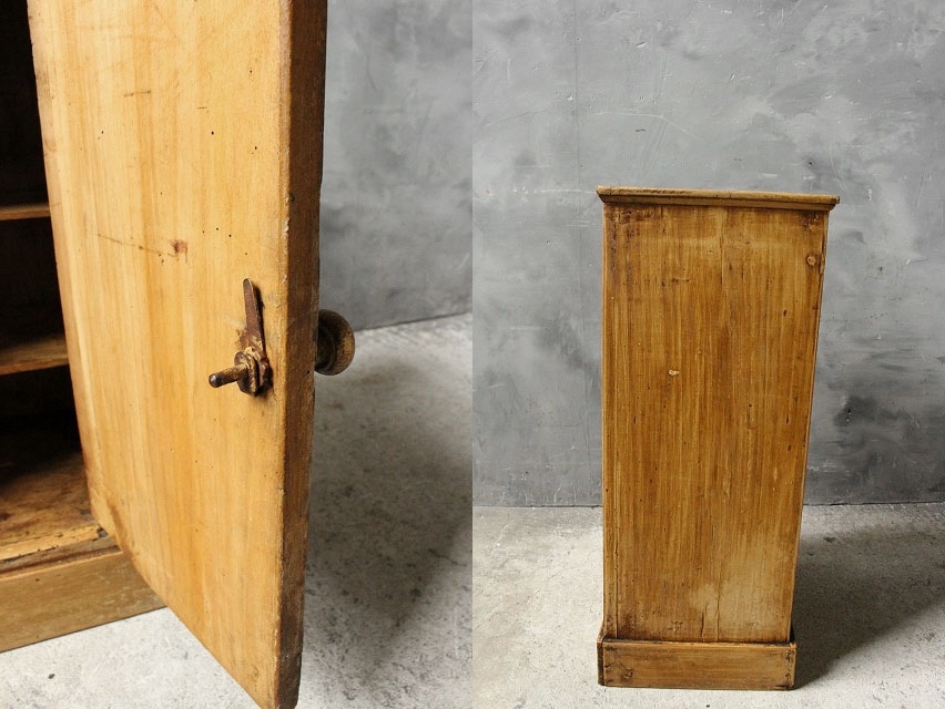  античный Франция дерево грудь [fcc-679] подставка магазин инвентарь 