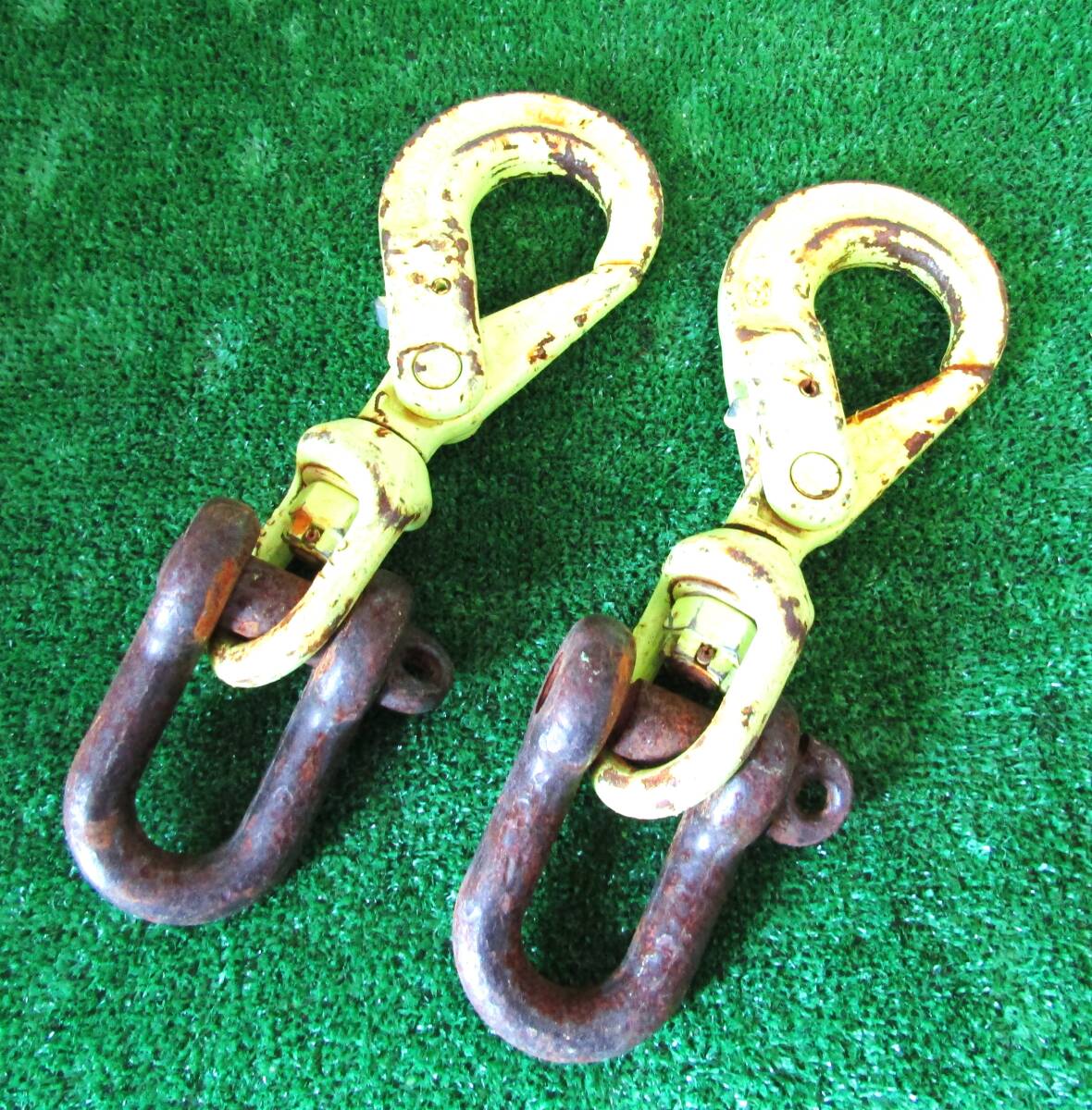 【中古品】 マーテック 2個セット 2ton スイベルフック BKL-7/8-10 シャックル付 玉掛 安全フック Gunnebo c75_画像2