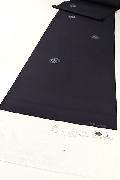 【和游館】KKK457　「桐壷」??！京都名門『菱健』丹后ちりめん刺繍入り染め小紋著尺