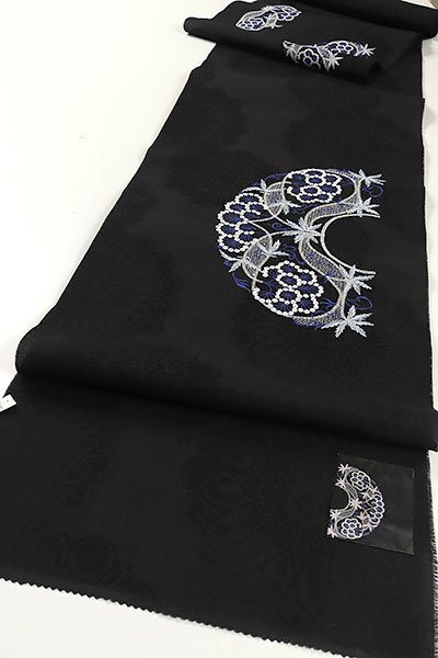 【和游館】ONK1559　仕立付！西陣『大光』謹制地紋刺繍入り九寸名古屋帯　オールシーズン