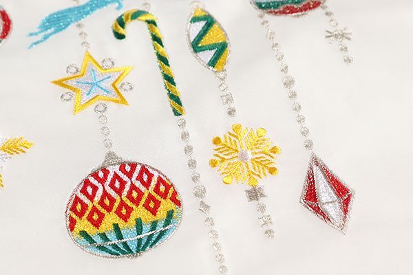 【和游館】ONK1557　仕立付！西陣織刺繍入り九寸名古屋帯　クリスマス　オーナメント