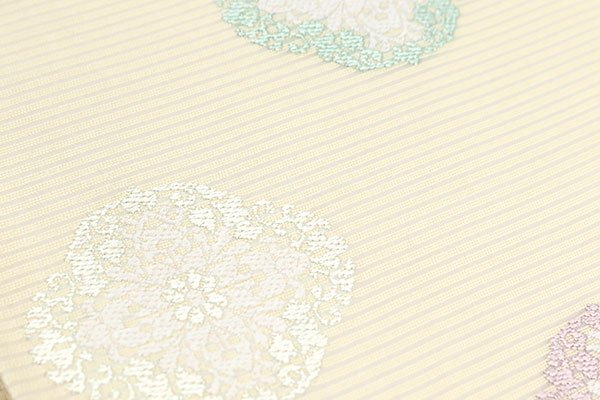 【和游館】ONK1568　未使用お仕立て上がり！夏帯！西陣『佐々木染織』絽九寸名古屋帯