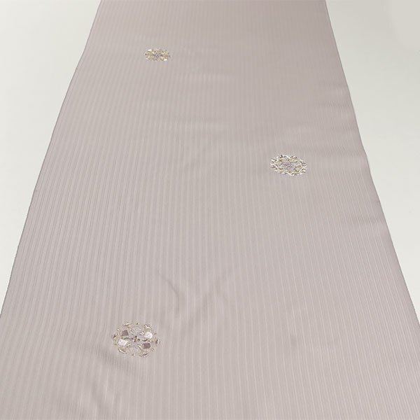 【和游館】KKK453　「桐壷」印！京都名門『菱健』丹后ちりめん刺繍入り染め小紋著尺