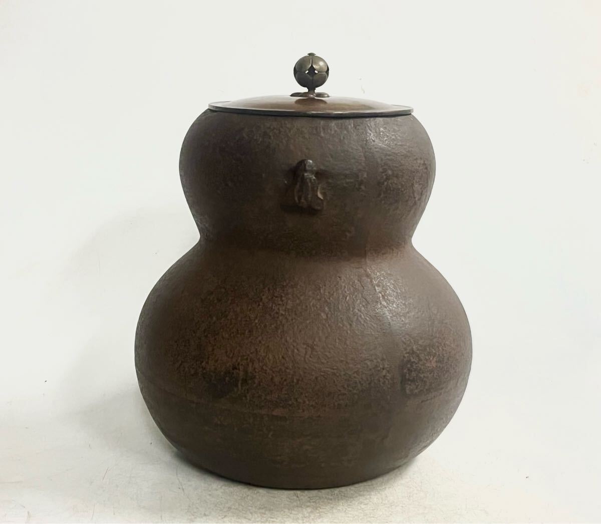 うぶだし品 時代 瓢形釜 茶釜 御釜師 大西清右衛(wèi)門識箱　茶道具