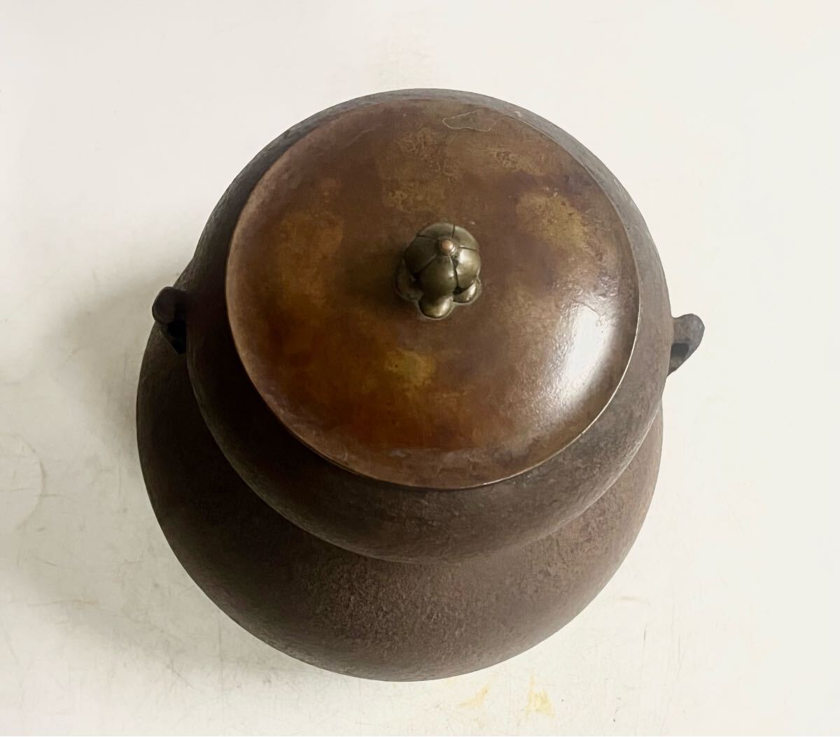 うぶだし品 時代 瓢形釜 茶釜 御釜師 大西清右衛(wèi)門識箱　茶道具