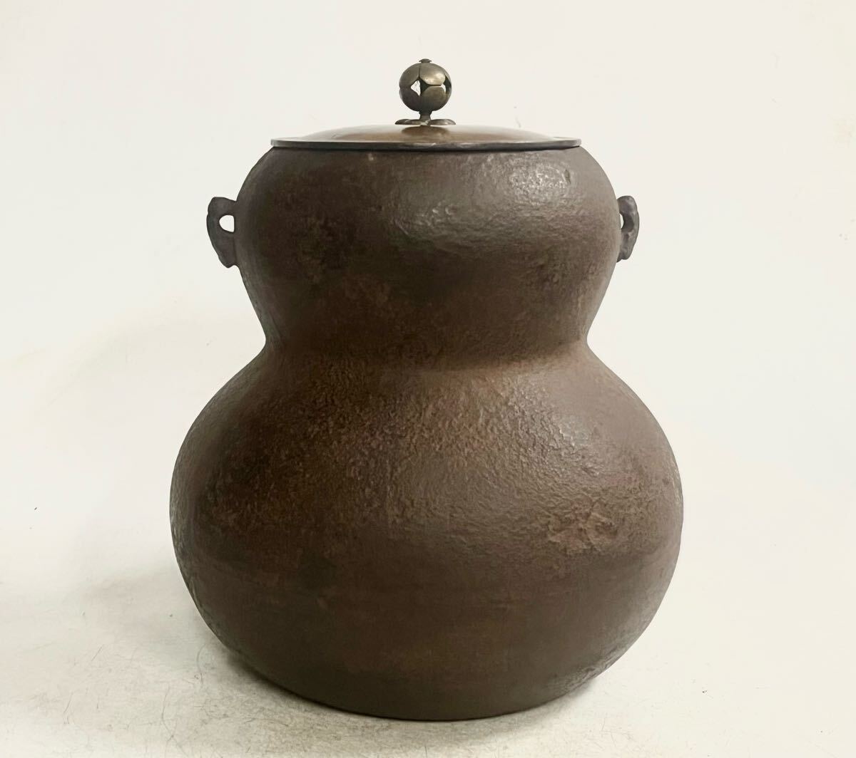 うぶだし品 時代 瓢形釜 茶釜 御釜師 大西清右衛(wèi)門識箱　茶道具