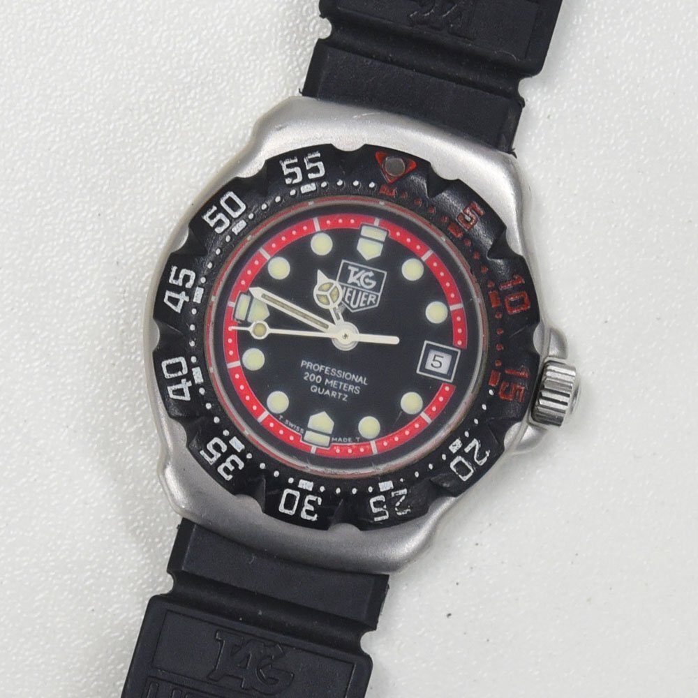 1円 可動(dòng)品 腕時(shí)計(jì) タグホイヤー TAG HEUER フォーミュラ1 374.508 クォーツ レディース ブラック 同梱不可