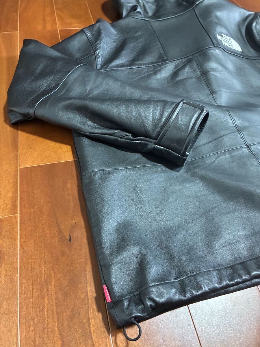 正規(guī)品　定価以下！supreme the north face leather mountain parka ノースフェイス　 マウンテンパーカー　レザー　革ジャン　 ブラック