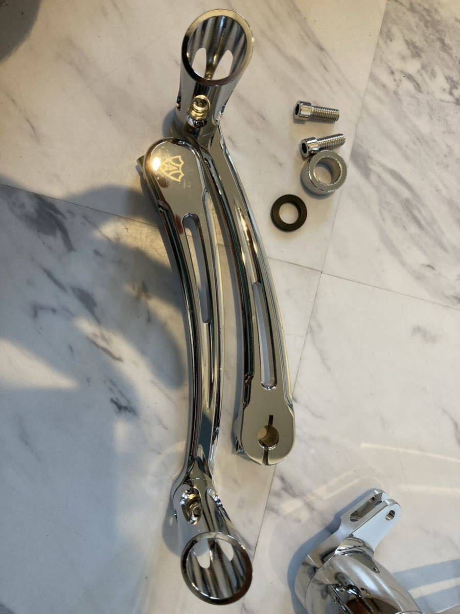 即納 送料無料 ハーレー フロアボード シフター ブレーキ セット ツーリング FLHR FLHX FLHTCUフットペグ ソフテイル 2_画像3