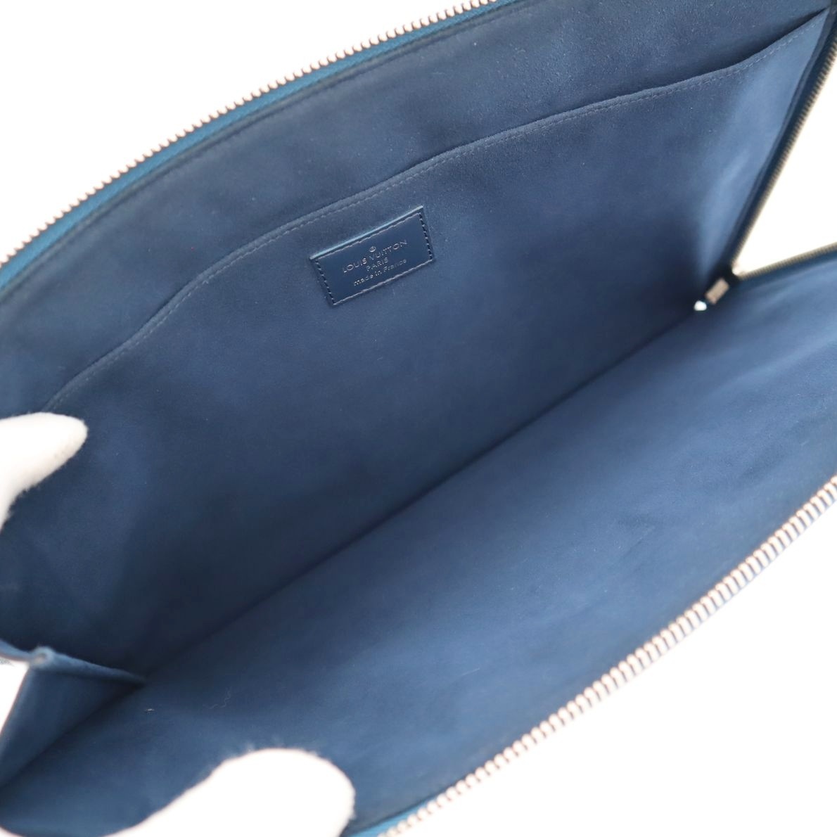 ルイヴィトン LOUIS VUITTON エピ ポッシュ ドキュマン セカンドバッグ クラッチバッグ ビジネスバッグ トレドブルー メンズ レザー M54495