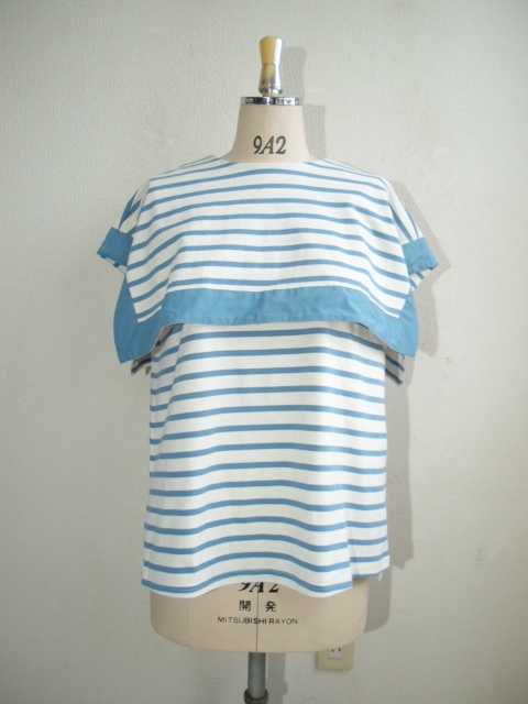 新品 HERENCIA ヘレンシア ボーダー カットソー / ノースリーブ CC24_画像1