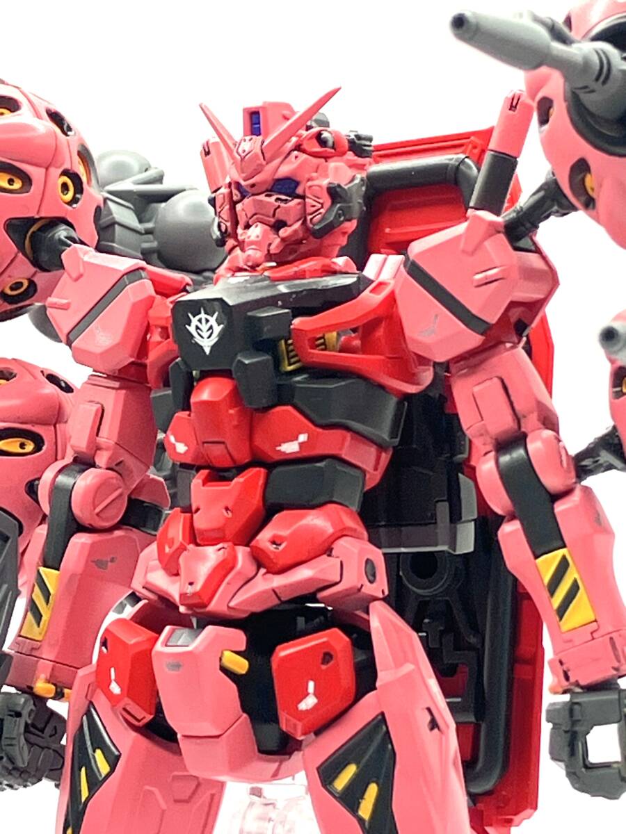 塗装・完成品「赤いガンダム」HG 1/144 フルビット装備 1円スタート】HG1/144 赤いガンダム(ビット6機フル装備) 改修