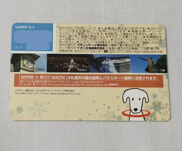 ◆イオングループ×初音ミク◆電子マネー「WAON」　雪ミク2024
