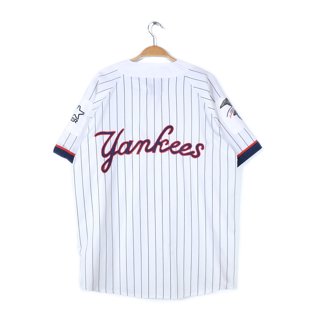 [ бесплатная доставка ]90s New York yan Keith Корея производства Baseball рубашка стартер MLB большой Lee gSTARTER YANKEES мужской XL б/у одежда @CB1322