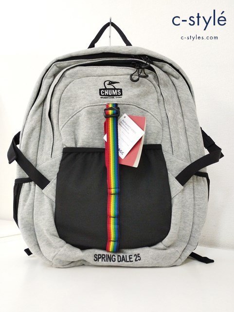 H155c [未使用品] CHUMS チャムス リュックサック ブラック グレー SPRING DALE 25 SWEAT BAGPACK CH60-3895 | ファッション小物 GX