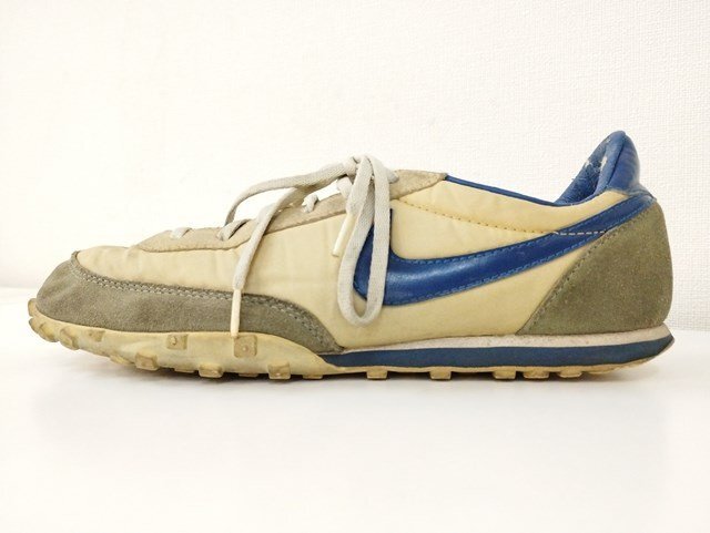X137b [ Junk ] NIKE×JUNYA WATANABE COMME des GARCONS MAN спортивные туфли 29cm бежевый × голубой WAFFLE RACER 306695 | обувь Q
