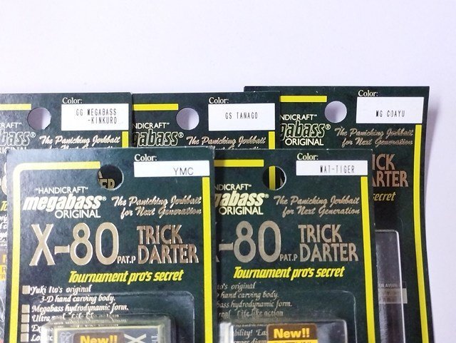 K522a [未開封品] megabass メガバス X-80 TRICK DARTER PAT.P ルアー MG GOAYU / YMC / MAT-TIGER 等 計(jì)5點(diǎn) ミノー | 釣り具 K