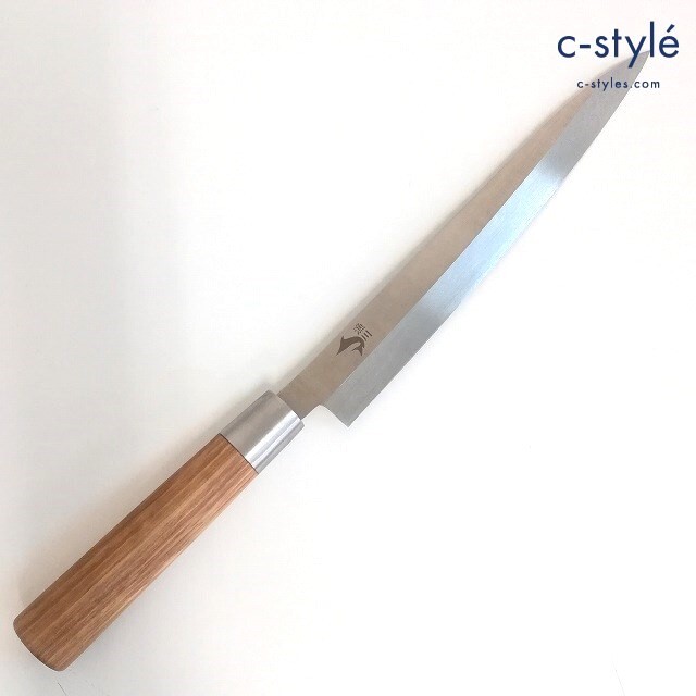 U944 [美品] 漁川 刺身包丁 全長:約42.3cm 刃渡:約27.1cm 柳刃包丁 日本制 料理道具 調(diào)理器具 | Y★
