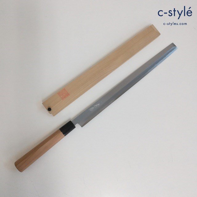 U972b [美品] 義弘 蛸引 全長:約48cm 刃渡:約32.3cm 刺身包丁 和包丁 日本制 料理道具 調理器具 | Y