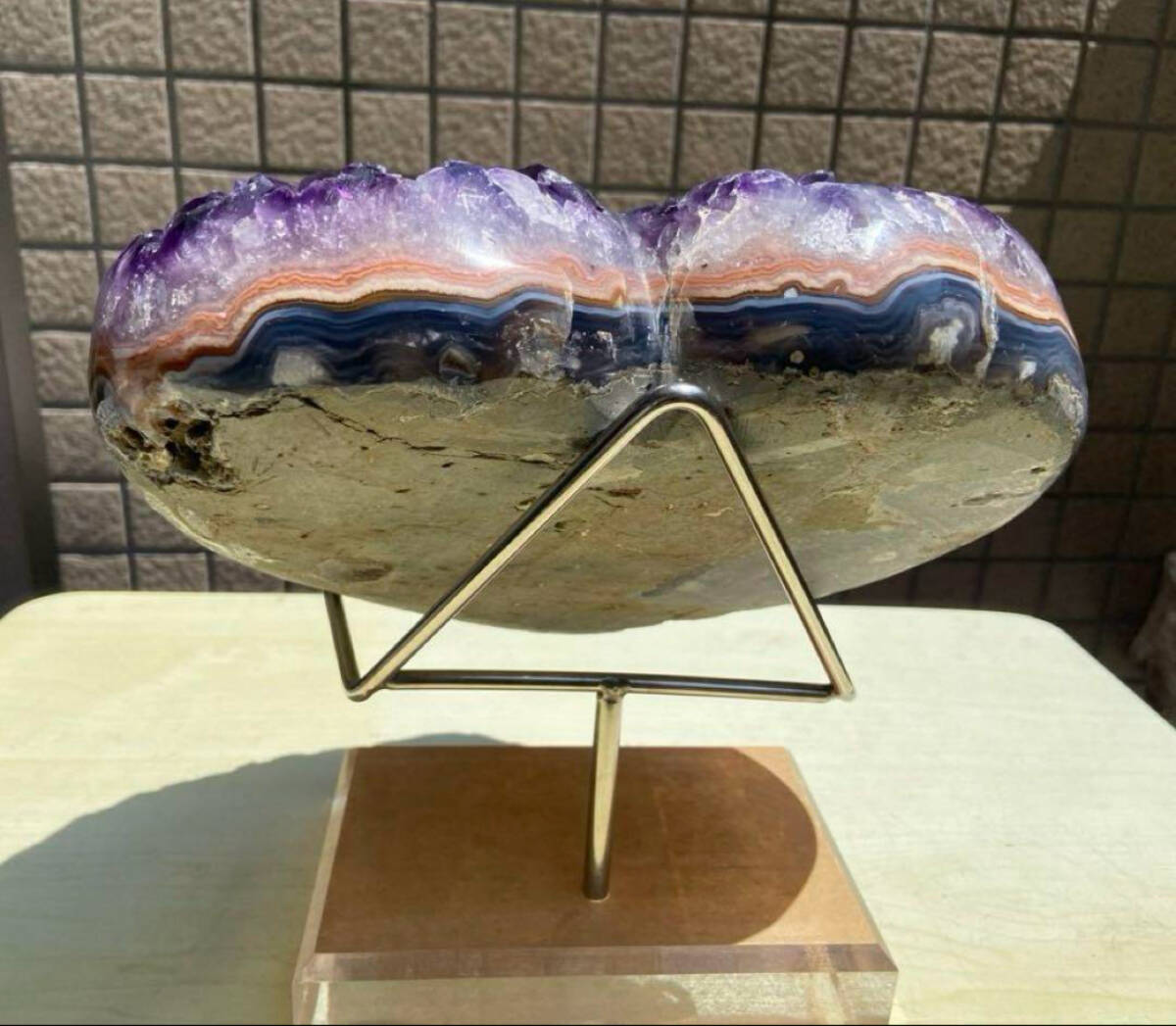 最高品質！ウルグアイ産⭐特大アメジストハートN163 最高品質