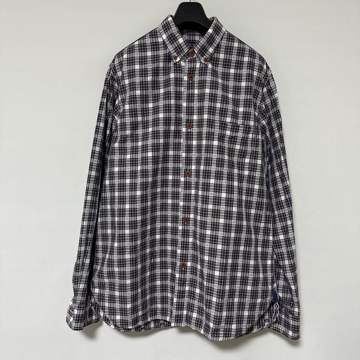 美品 AD 2019 COMME des GARCONS HOMME 切替 パッカリング シャツ L コムデギャルソン オム shirt
