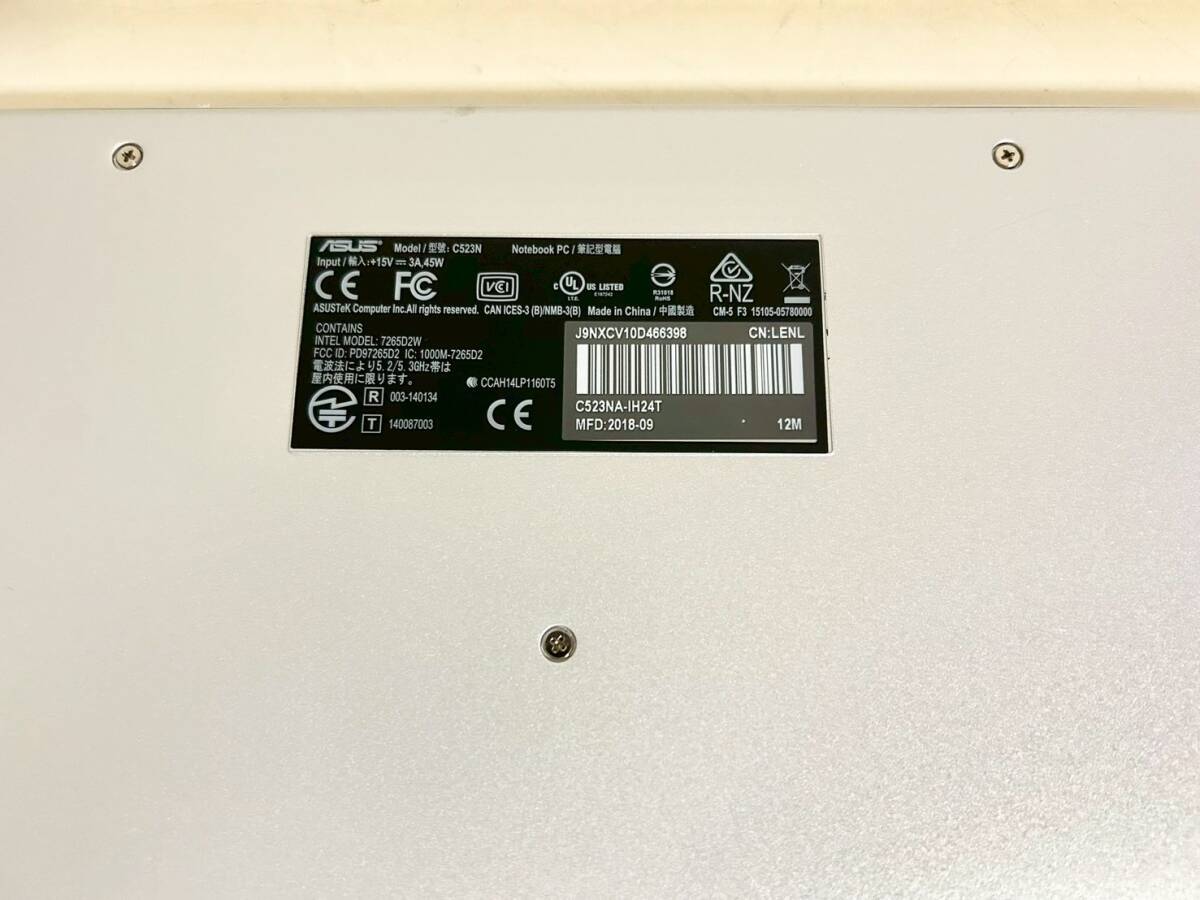 ASUS Chromebook C523N クロームブック /Pentium N4200/eMMC 64GB/メモリ4GB