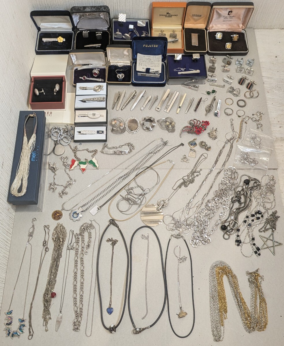 [ суммировать ] серебряный полная масса 1.93kg серебряный Silver аксессуары колье булавка для галстука кольцо запонки imite-shonSILVER 925 много . суммировать 
