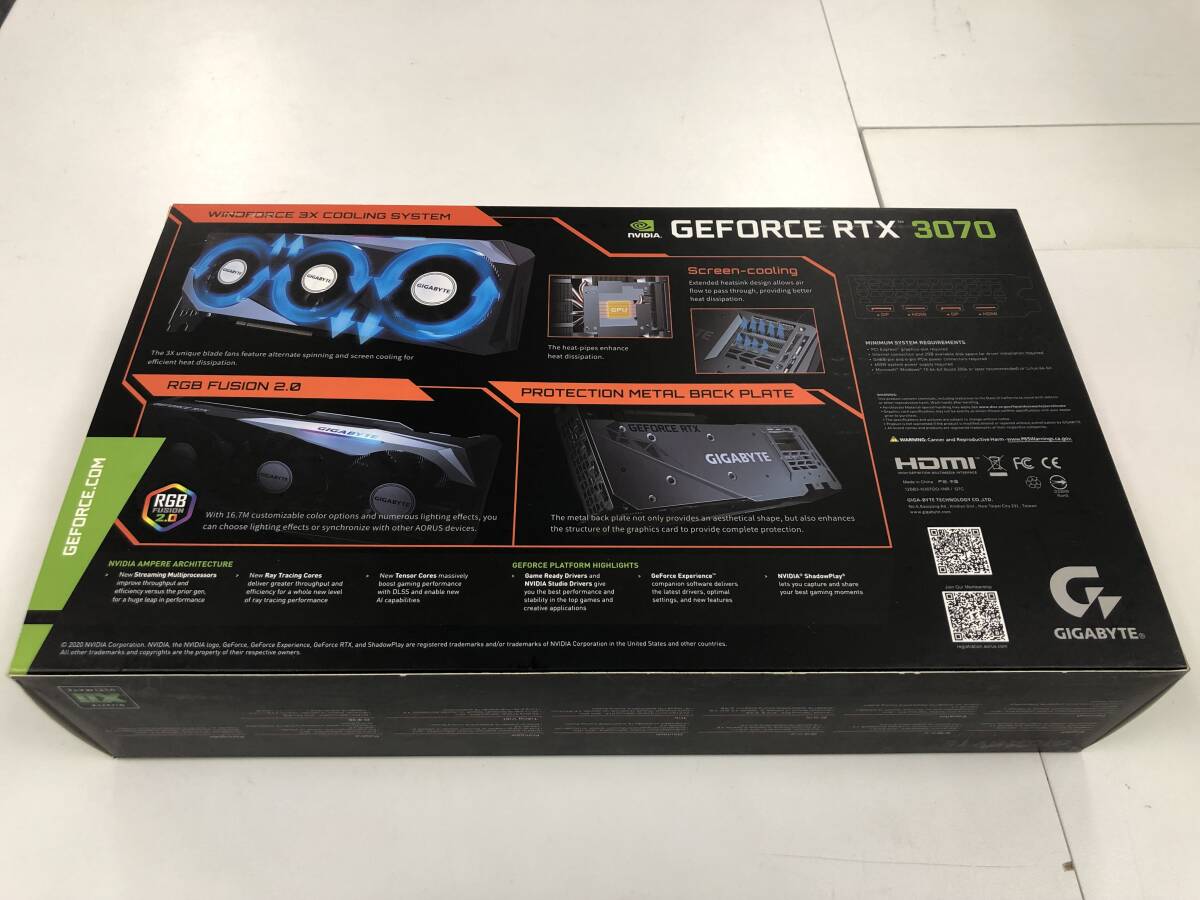 【送料無(wú)料】 NVIDIA GeForce RTX3070 OC 8G【GIGABYTE】【GPU】【REV1.0】【グラフィックボード】