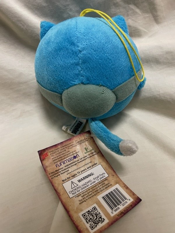 ◎ Funimation FAIRY TAIL フェアリーテイル PLUSH ぬいぐるみ ハッピー 現(xiàn)狀品 まんまる