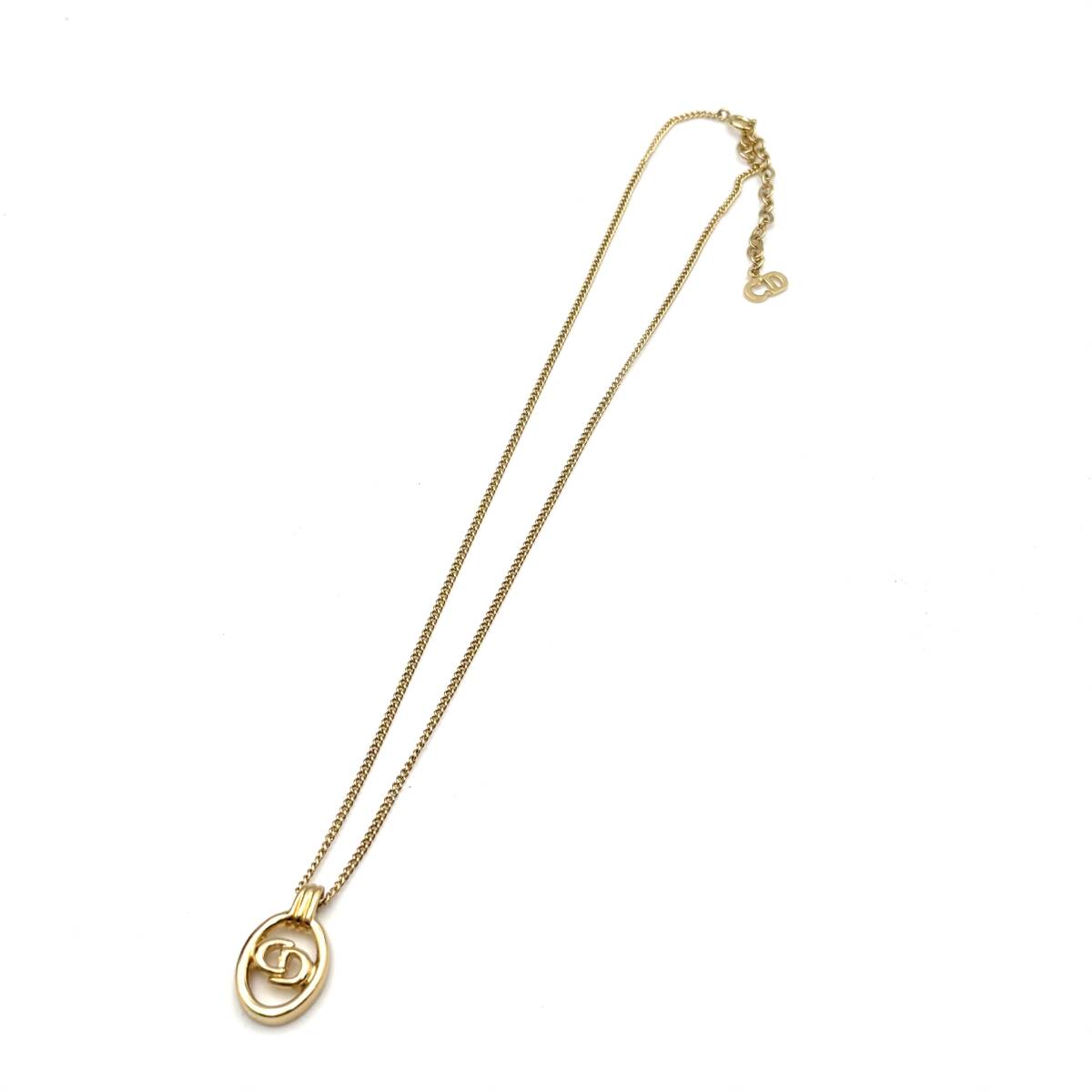 【1000円スタート】Christian Dior　クリスチャンディオール　ネックレス　CDロゴ　ゴールド　ブランドアクセサリー　ファッション　6B-011