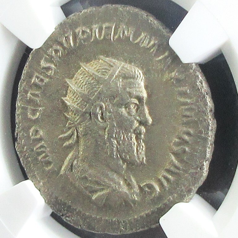 古代ローマ プピエヌス ダブルデナリウス 銀貨 NGC アンティーク