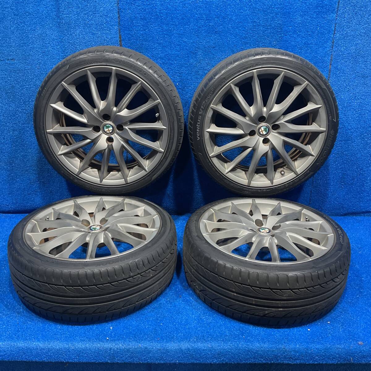 [AK-0026106][U1] H23 アルファロメオ ミト ABA-955143 955 アルミホイール 4本 ブレンボ用 18x7.5J +42 4H98 タイヤ 215/40R18 590050