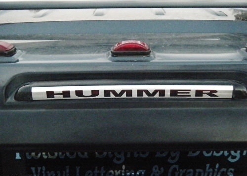 【即納/クローム】ハマーH2 ハイマウント ブレーキ ストップ ライト ランプ シール ロゴ デカール ステッカー HUMMER 文字 3rd H2 ルーフ