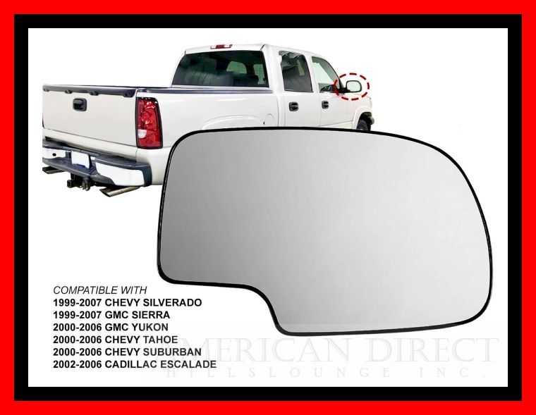 [ наличие есть / основа есть / правая сторона ]00-06y Tahoe Suburban 01-06y Yukon denali Escalade посеребренный Sierra зеркало на двери стекло линзы 
