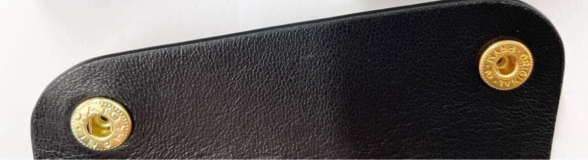 【訳有/未使用】イルビゾンテ (IL BISONTE) 4連キーケース/ブラック (左ボタンホック修理交換済等の訳有)