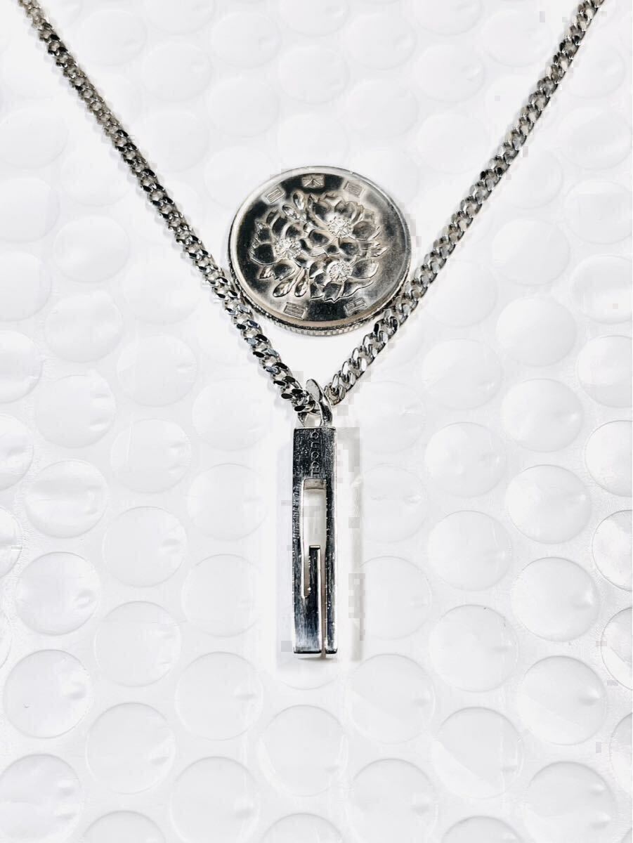 【美品！送無】GUCCI カットアウトG ネックレス 男女兼用 シルバー925 喜平　リング、ピアス、ブレスレット、ペンダント
