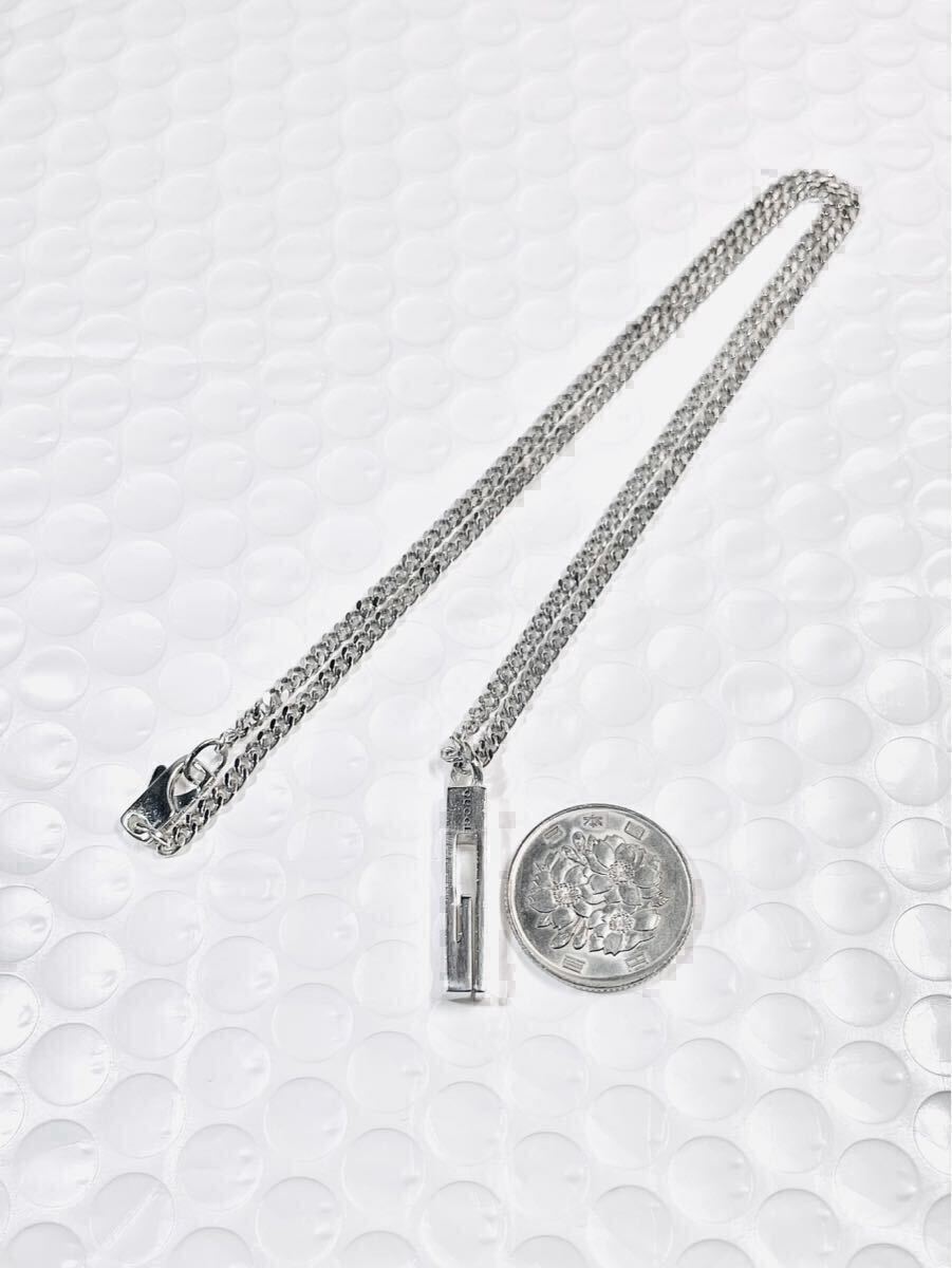 【美品！送無】GUCCI カットアウトG ネックレス 男女兼用 シルバー925 喜平　リング、ピアス、ブレスレット、ペンダント