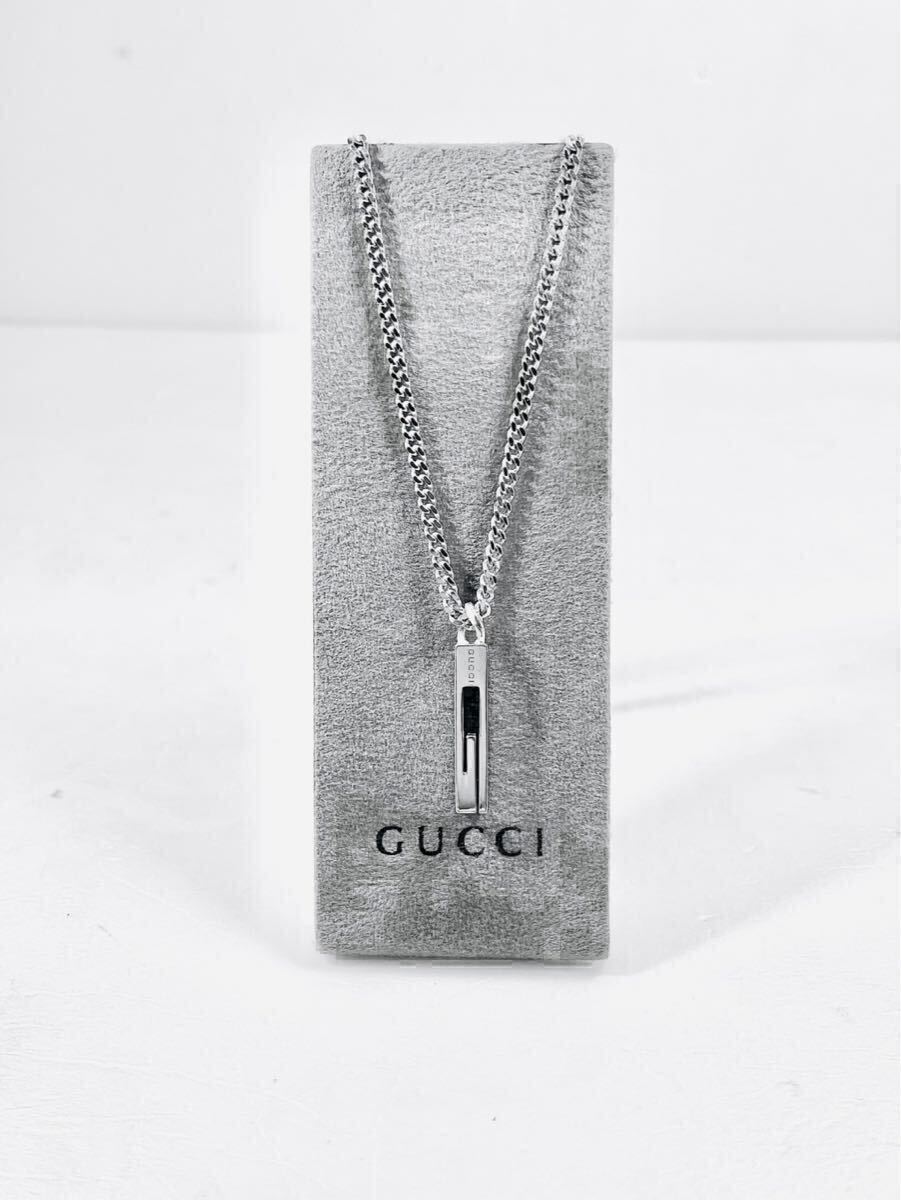 【美品！送無】GUCCI カットアウトG ネックレス 男女兼用 シルバー925 喜平　リング、ピアス、ブレスレット、ペンダント
