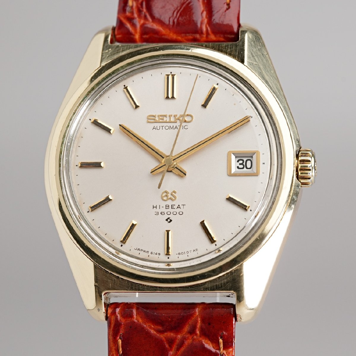 【OH済】1968年 グランドセイコー アンティーク 6145-8000 ハイビート 36000 日付 キャップゴールド ヴィンテージ_画像1