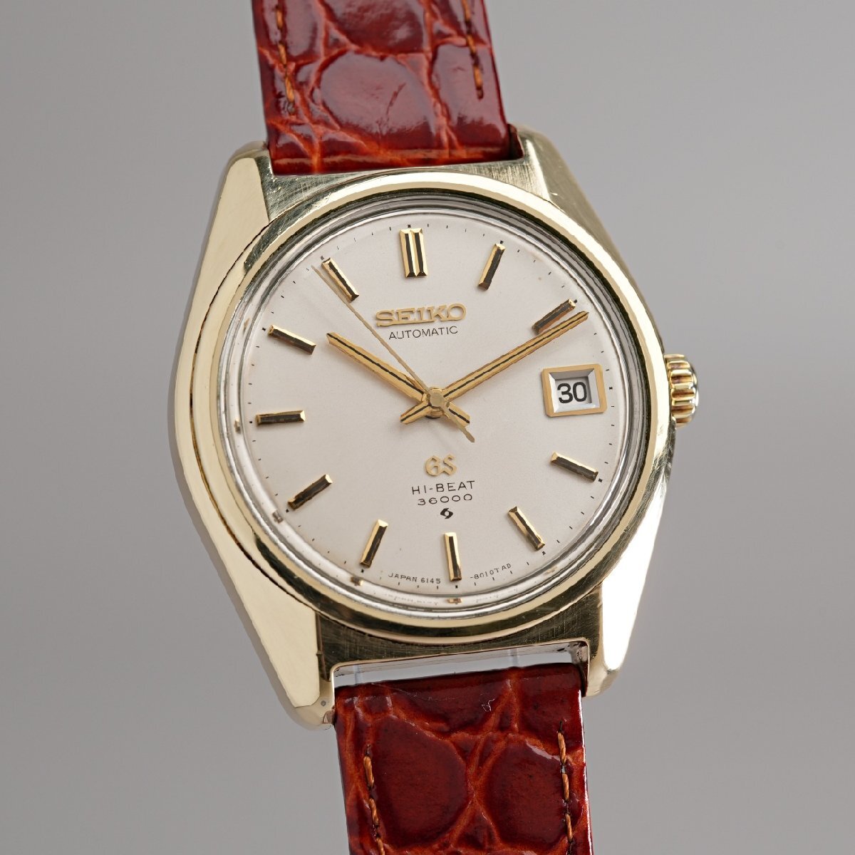 【OH済】1968年 グランドセイコー アンティーク 6145-8000 ハイビート 36000 日付 キャップゴールド ヴィンテージ_画像3