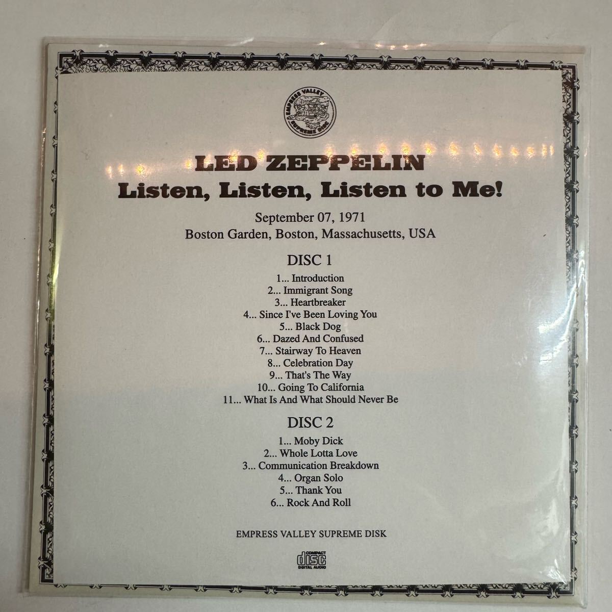 LED ZEPPELIN / LISTEN, LISTEN, LISTEN TO ME! (2CD) empress valley supreme disk レア盤！デッドストック新品！