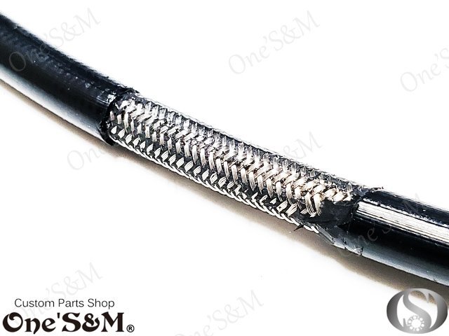 C1-28BK メッシュホース 40cm 黒 ゴリラ ダックス シャリー エイプ50 100 モンキー125 JB02 グロム MSX125 JC61 JC75 CB50S CB125JX 汎用