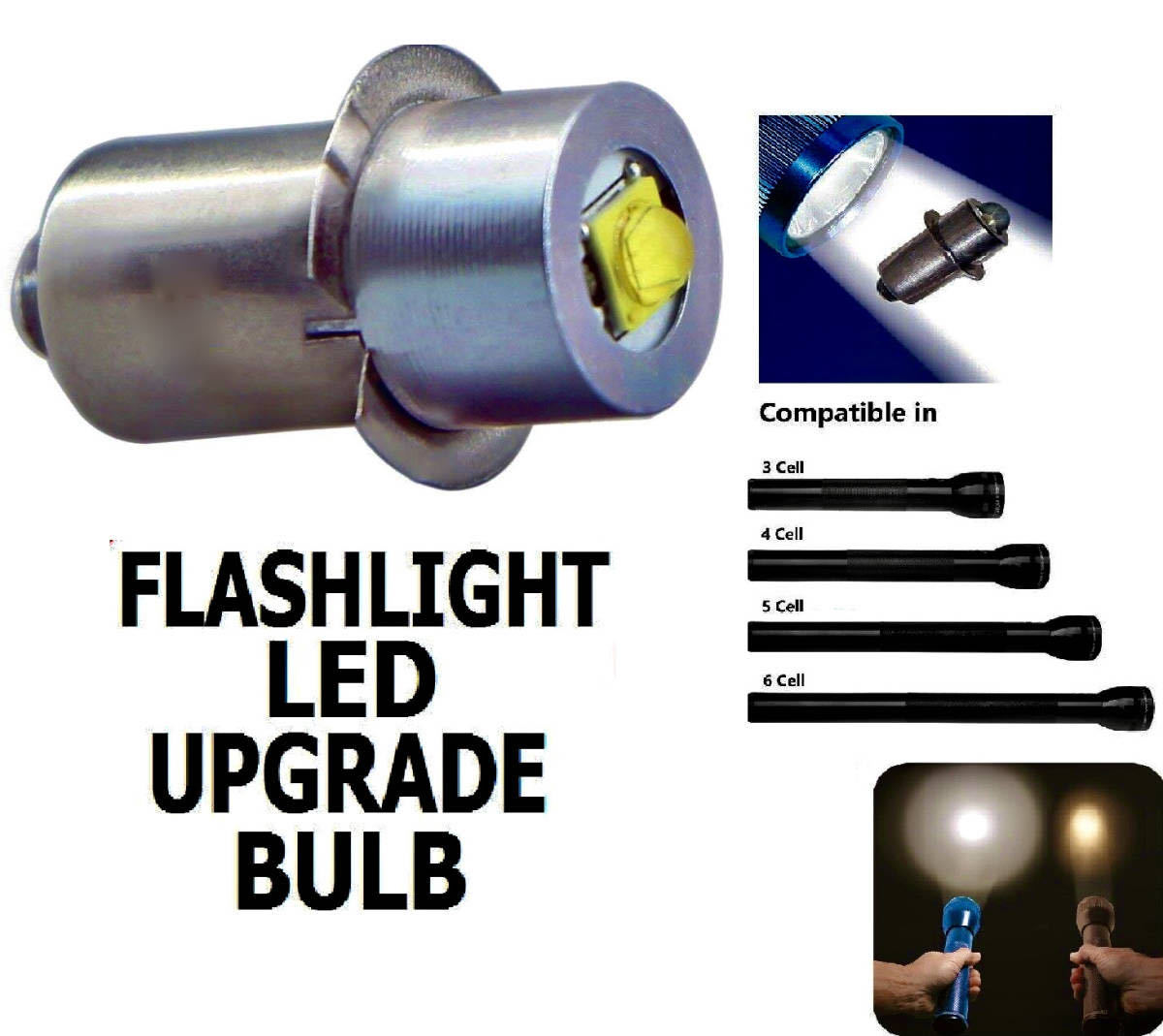 * MAGLITE U.S.A. старый Maglite для LED лампа ( батарея 3шт.@~6шт.@ для ) 3-cell D/C~6-cell D/C High Power chip 