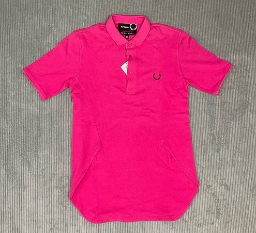 【オークション】未使用 定価￥32550 ラフシモンズ RAF SIMONS フレッドペリー FREDPERRY ポロシャツ ピンク XS