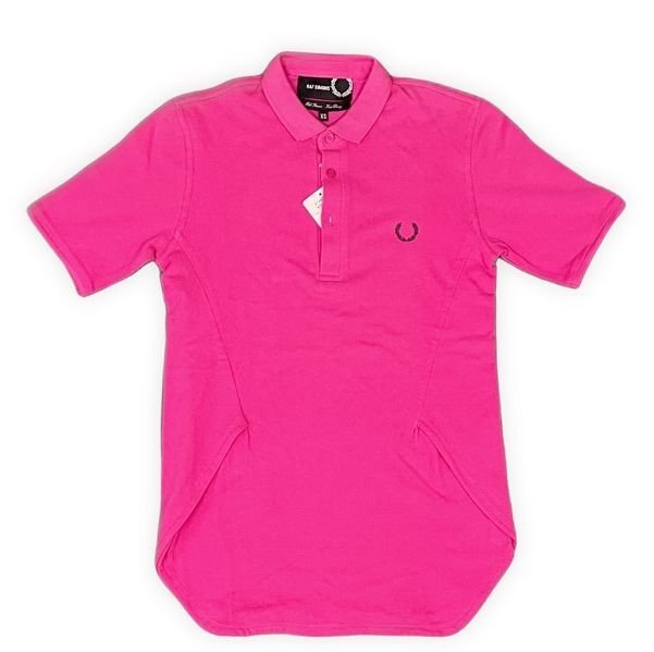 【オークション】未使用 定価￥32550 ラフシモンズ RAF SIMONS フレッドペリー FREDPERRY ポロシャツ ピンク XS