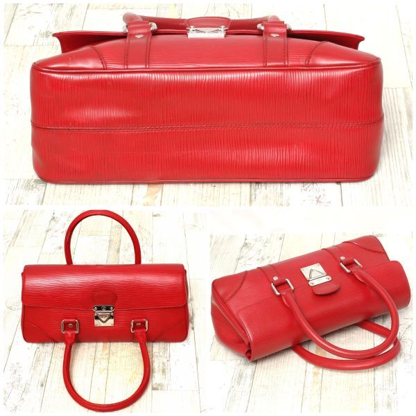  превосходный товар Louis Vuitton LOUIS VUITTONsegyu-ruPM ручная сумочка epi красный M5882E rouge LV Logo женский a498