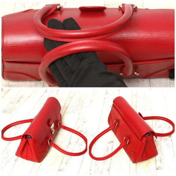  превосходный товар Louis Vuitton LOUIS VUITTONsegyu-ruPM ручная сумочка epi красный M5882E rouge LV Logo женский a498