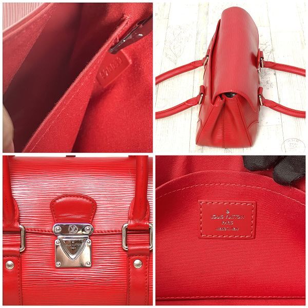  превосходный товар Louis Vuitton LOUIS VUITTONsegyu-ruPM ручная сумочка epi красный M5882E rouge LV Logo женский a498