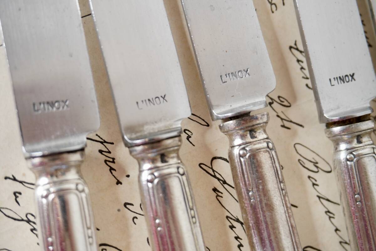 フランス ヴィンテージ ナイフ 6本セット シルバープレート フランス ヴィンテージ ナイフ 6本セット シルバープレート