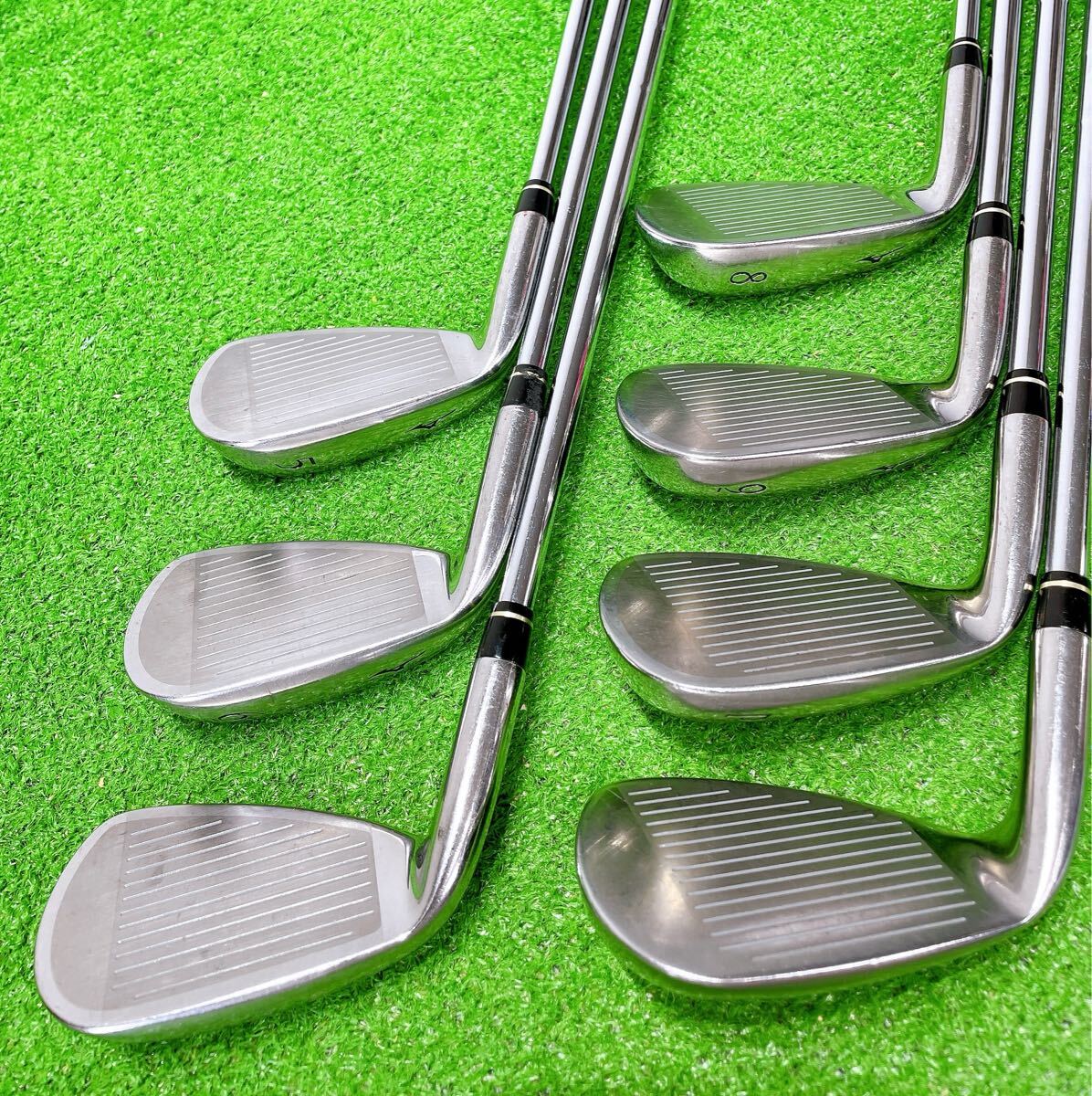 ★名器 優しいアイアン★ミズノ Mizuno JPX E500 β Ti-FACE FLEX SR 5-9PF 7本セット N.S.PRO 950GH HT ウェッジ スチール 右 IRON ゴルフ_画像3